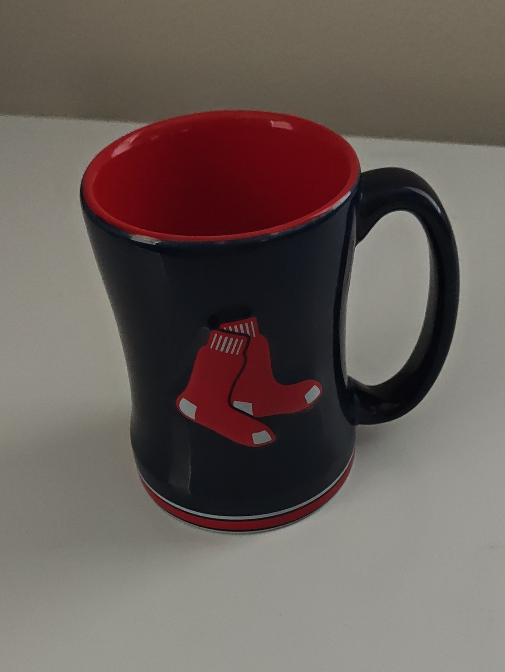 Boston Red Sox Navy and Red Baseball Team Logo Coffee Mug